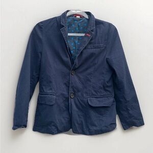 Mini Boden Blazer Jacket Boys 9/10 Years Navy Blue 100% Cotton Special Occasion